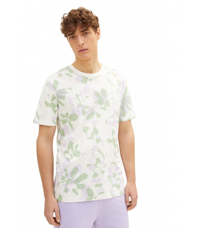 TOM TAILOR All over light abstract flower print T