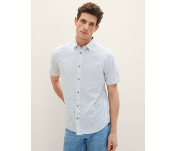 TOM TAILOR Printed Short Sleeve Button Up Shirt