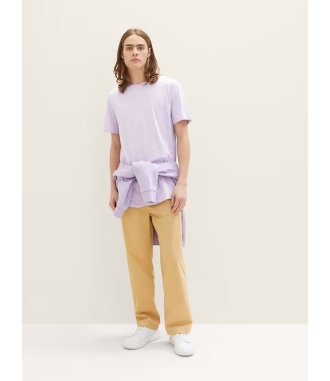 TOM TAILOR Striped long T-shirt lilac white fine stripe