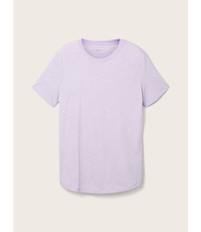 TOM TAILOR Striped long T-shirt lilac white fine stripe