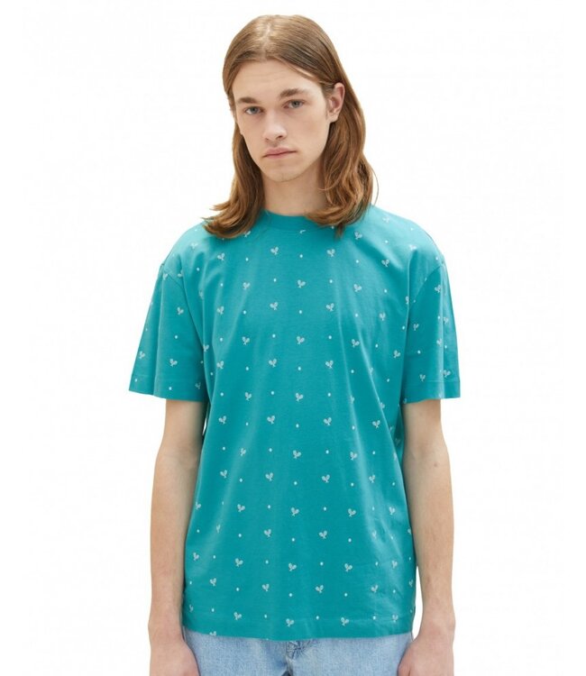 TOM TAILOR Short Sleeve T-shirt with Tennis Print