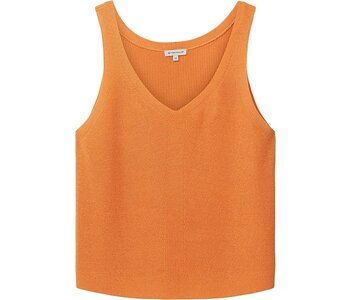 TOM TAILOR Bright Orange Knitted Top