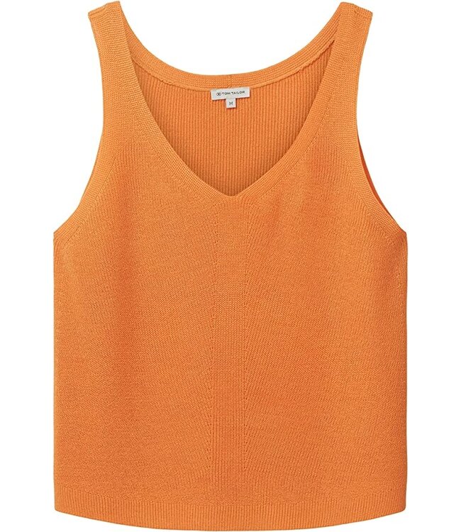 TOM TAILOR Bright Orange Knitted Top