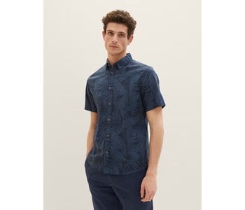 TOM TAILOR short-sleeved shirt with a palm tree print