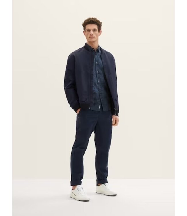 TOM TAILOR short-sleeved shirt with a palm tree print