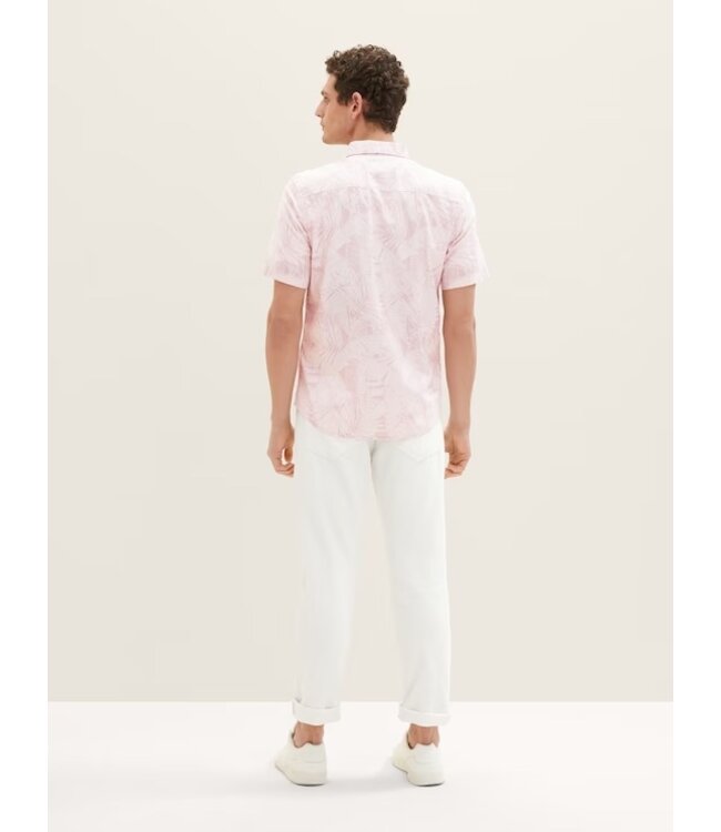 TOM TAILOR short-sleeved shirt with a palm tree print