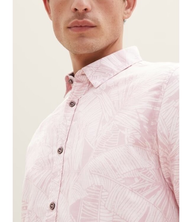 TOM TAILOR short-sleeved shirt with a palm tree print