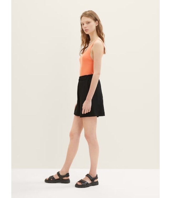 TOM TAILOR Shorts with texture Black