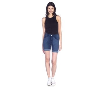 DKR Stretch Denim Short with Tummy Tuck Control and Roll-Up Cuff