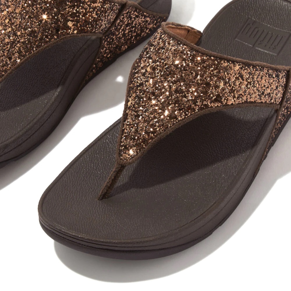 Fitflop X03 806 Lulu Glitter Chocolate Metallic JEANS