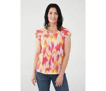 FDJ Flounce Cap Sleeve Top