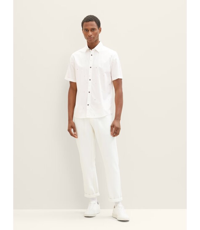 TOM TAILOR Short-sleeved shirt with a kent collar