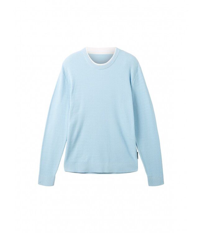 TOM TAILOR structured double layer knit  Sweater