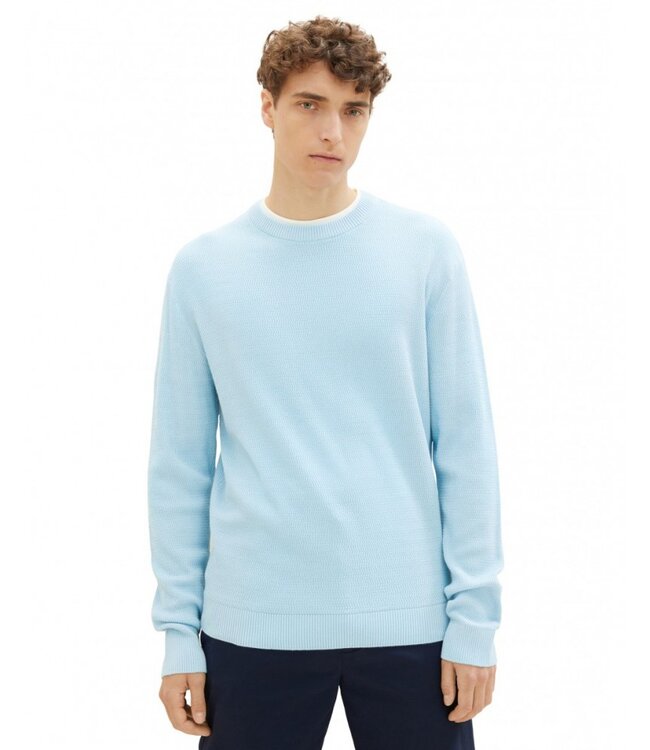 TOM TAILOR structured double layer knit  Sweater