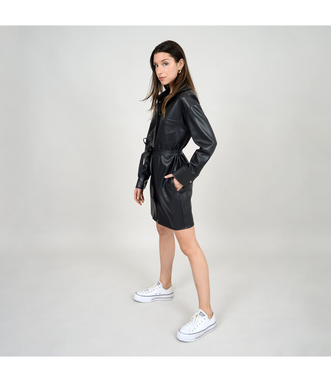 RD STYLE SHARL SHIRT DRESS WITH SELF TIE