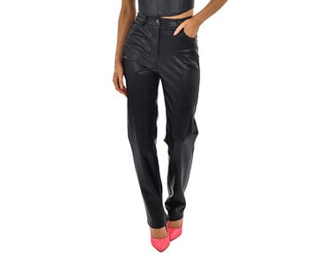 RD STYLE KENNEDY VEGAN LEATHER FIVE POCKET PANT-BLACK