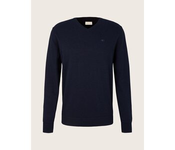 TOM TAILOR Simple knitted V Neck Sweater