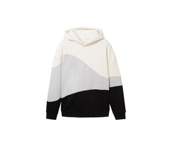TOM TAILOR Relaxed colour block hoodie