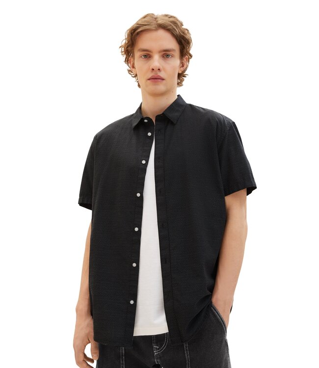 TOM TAILOR  Relaxed Button Up Short Sleeve Shirt