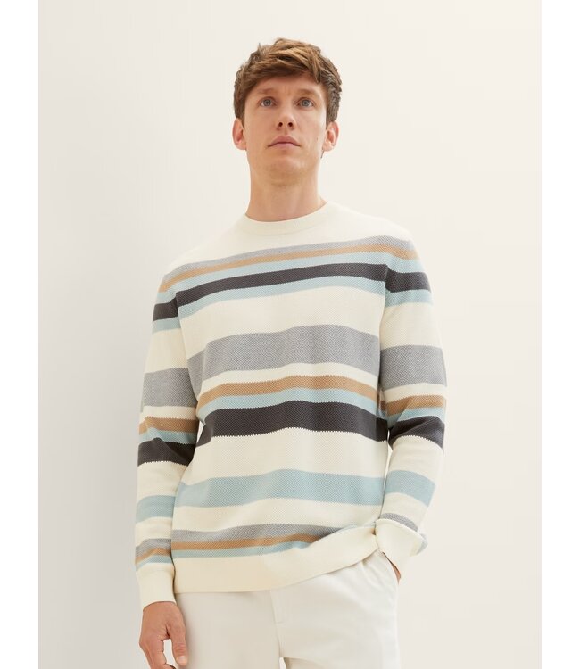 TOM TAILOR Striped knitted sweater