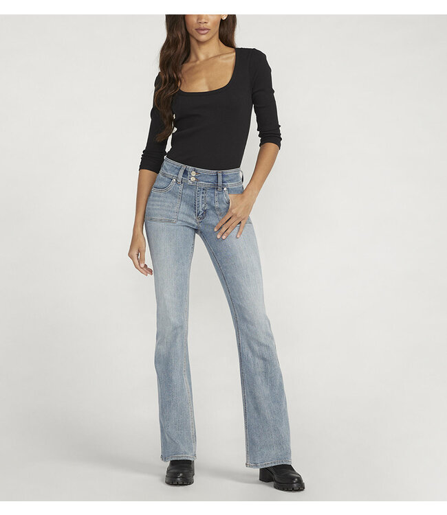 Silver Jeans Be Low Low Rise Flare Jeans