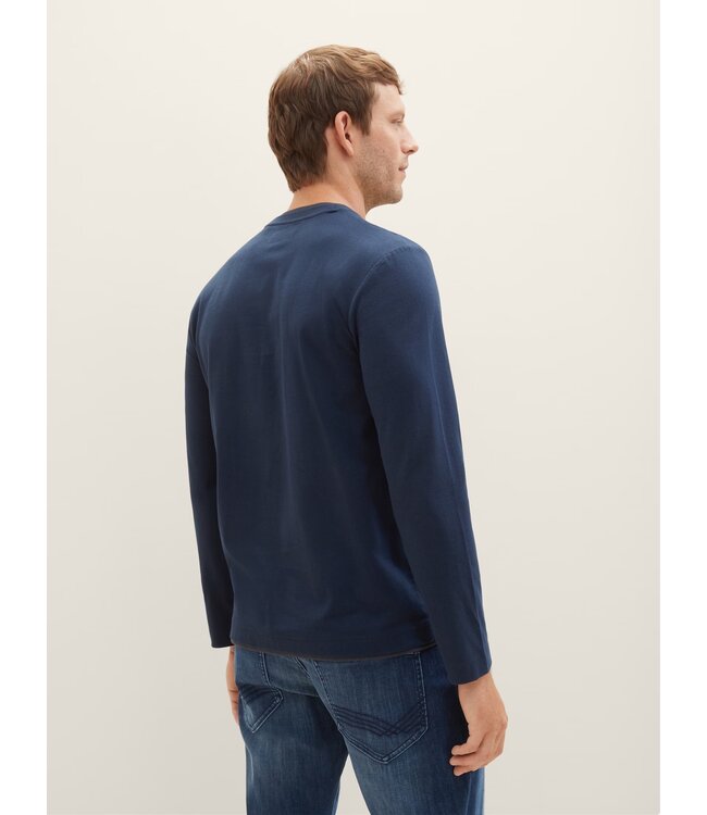 TOM TAILOR  Long-sleeved shirt with a chest pocket