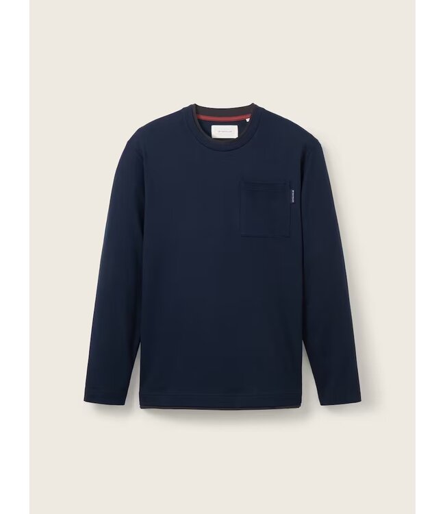 TOM TAILOR  Long-sleeved shirt with a chest pocket