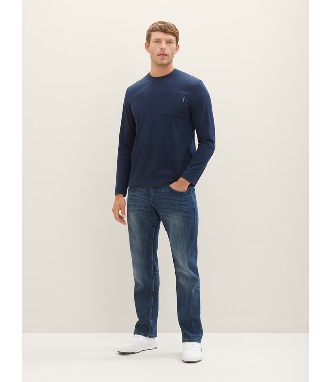 TOM TAILOR  Long-sleeved shirt with a chest pocket