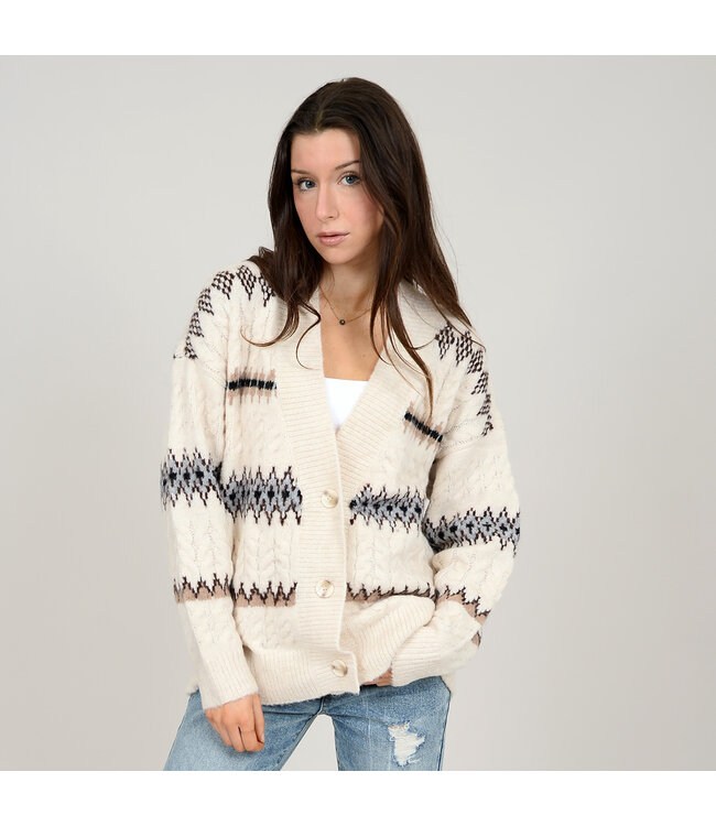 RD STYLE ANNE LONG SLEEVE V-NECK CARDIGAN