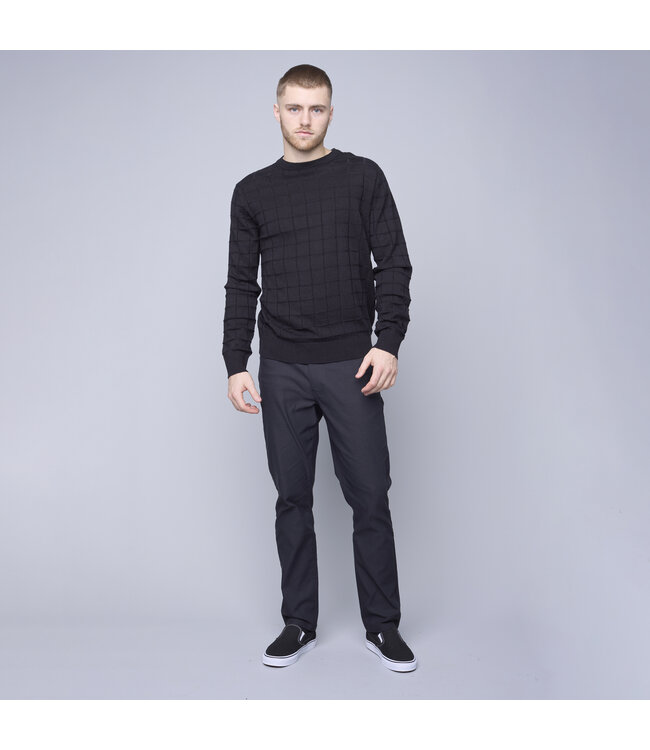 HEDGE MENS KNIT SWEATER BLACK