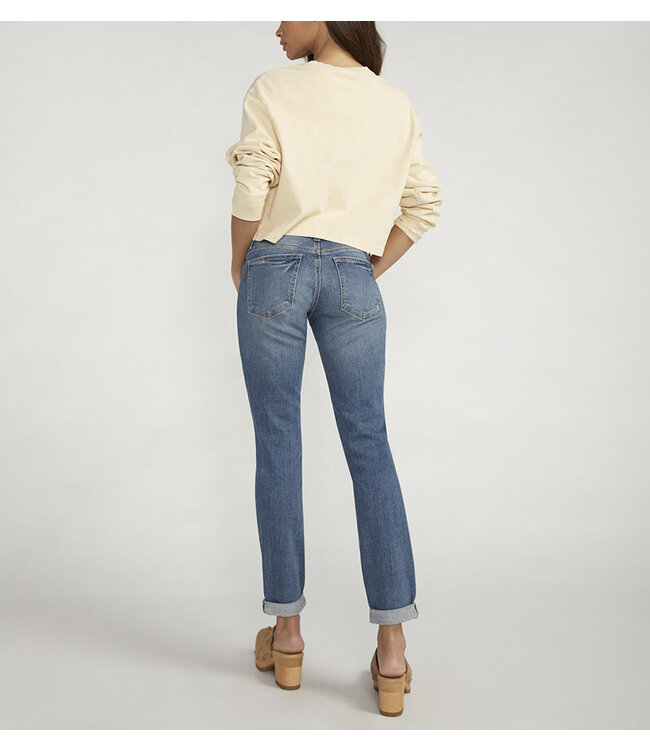 SILVER JANS  Boyfriend Mid Rise Slim Leg Jeans