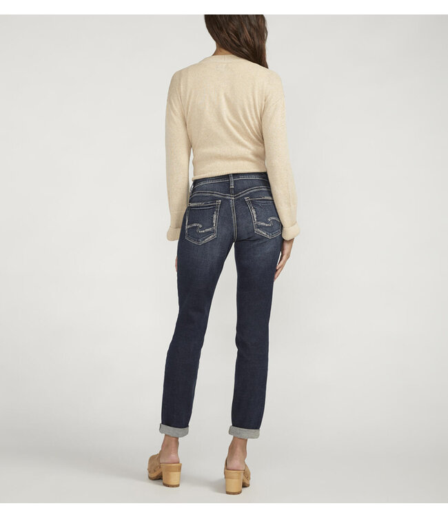 SILVER JEANS Boyfriend Mid Rise Slim Leg Jeans