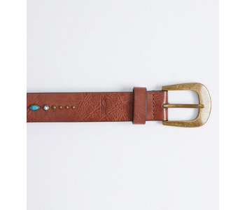 SILVER JEANS GENUINE LEATHER BELT WITH EMBELLISHMENT