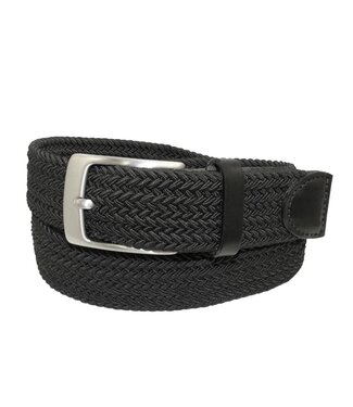 Club Room Men's Stretch Comfort Braided Belt with Faux-Leather