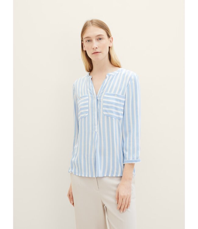 TOM TAILOR  Striped blouse with pockets