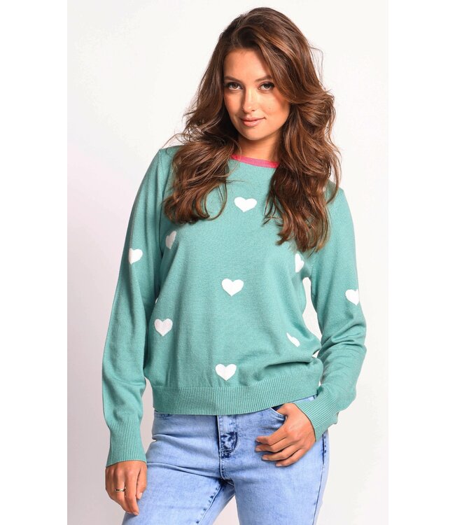 Pink Martini Ashlynn Sweater with Heart Details