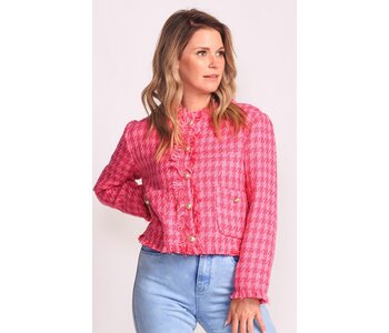 Pink Martini  Mindi Jacket with Fringe Hem Detail