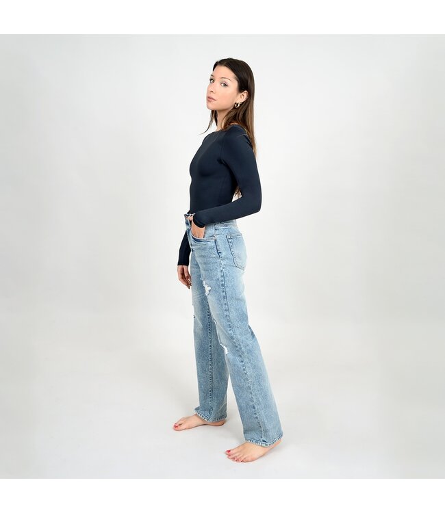 RD Style Brida Long sleeve Boat Neck Bodysuit