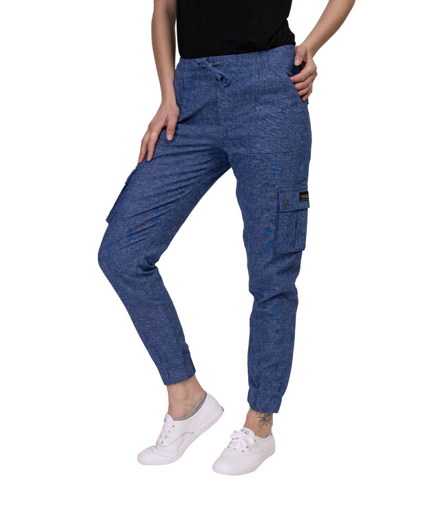 Silver Jeans Linen Pull On Cargo Jogger