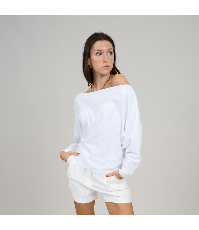 RD Style Briane Long Sleeve Boat Neck Top