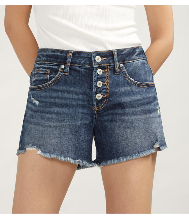 Silver Jeans Button Fly BOYFRIEND SHORT MID RISE