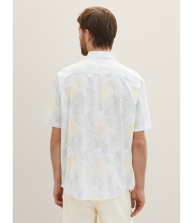 TOM TAILOR Short Sleeved Shirt with a palm print