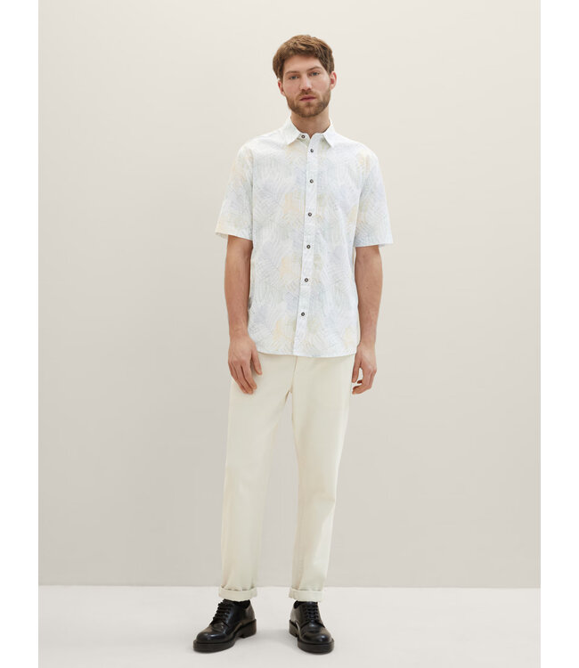 TOM TAILOR Short Sleeved Shirt with a palm print
