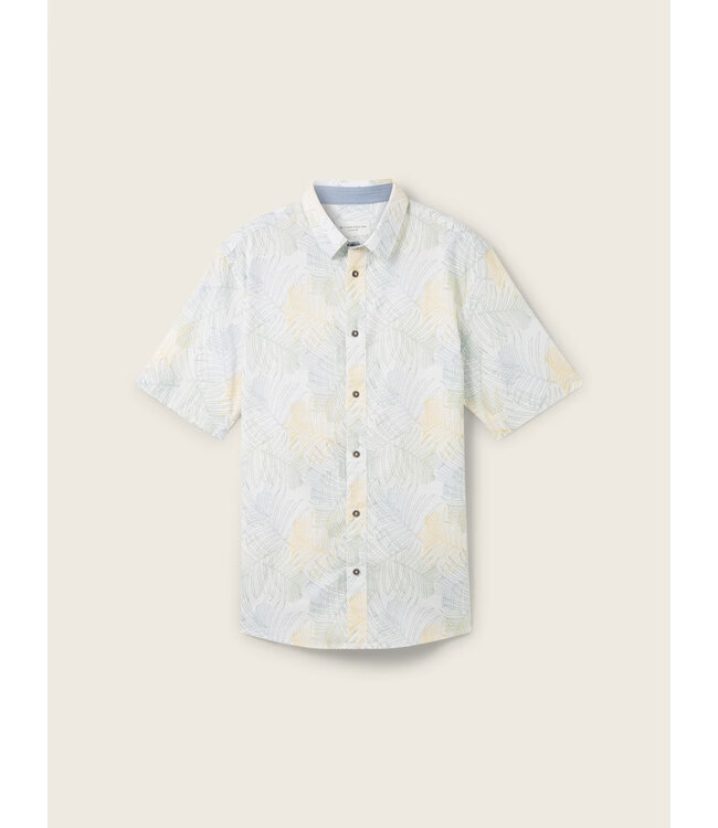 TOM TAILOR Short Sleeved Shirt with a palm print