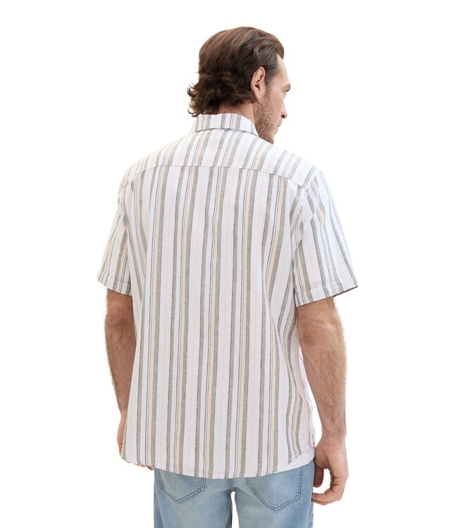 Tom Tailor CHECKED COTTON LINEN SHIRT