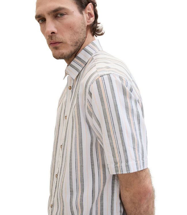 Tom Tailor CHECKED COTTON LINEN SHIRT