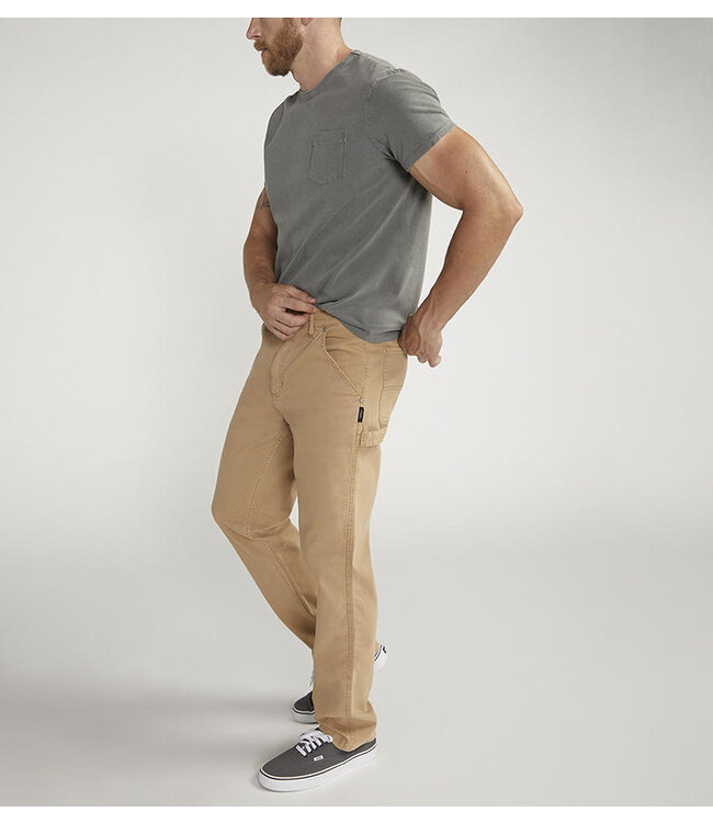 SILVER JEANS PAINTER PANTS TAN
