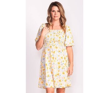 PINK MARTINI Yellow Floral Penny Dress