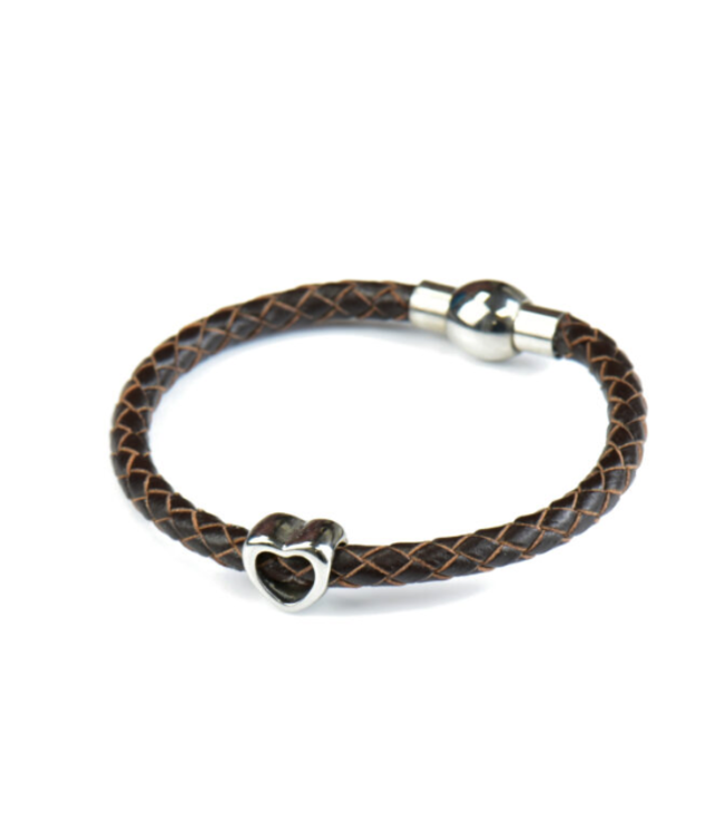 Wrap Leather Bracelet with Stainless Steel Magnetic Clasp