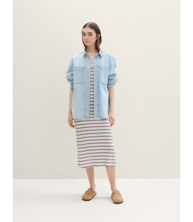 TOM TAILOR Midi dress with rib details